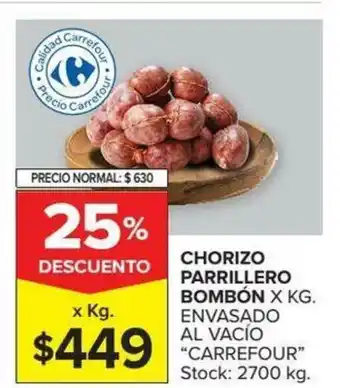 Carrefour Carrefour Chorizo Parrillero Bombón xkg oferta