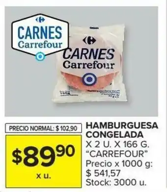 Carrefour Carrefour Hamburguesa Congelada x2u x166g oferta