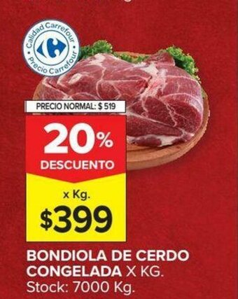 Carrefour Bondiola de cerdo congelada oferta