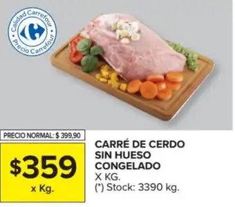 Carrefour Market Carré De Cerdo Sin Hueso Congelado oferta