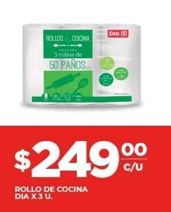 Supermercados DIA Rollo de cocina dia x 3 u oferta