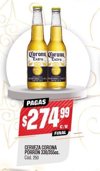 Supermercados Yaguar Cerveza corona porron 330/355cc oferta