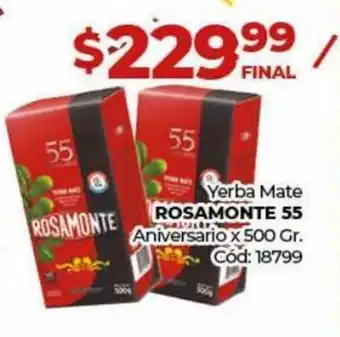 Diarco Yerba mate rosamonte 55 oferta