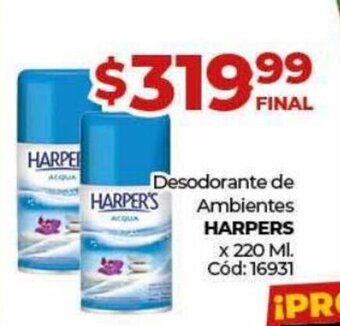 Diarco Desodorante de ambientes harpers oferta