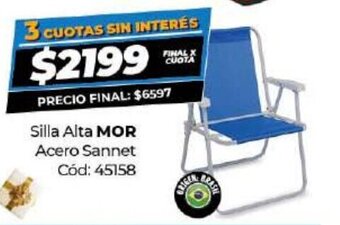 Diarco Silla alta mor acero sannet oferta