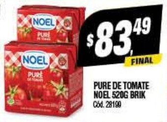Supermercados Yaguar Pure de tomate noel 520G brik oferta