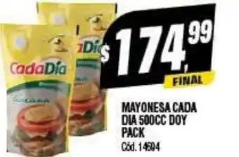 Supermercados Yaguar Mayonesa cada dia 500CC DOY pack oferta