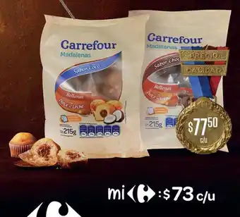 Carrefour Carrefour Madalenas Sabor Coco Rellenas Dulce con de Leche 215g oferta