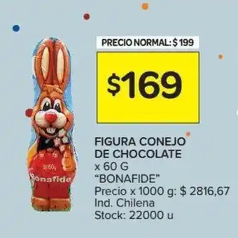 Carrefour Bonafide Figura Conejo de Chocolate x 60g oferta