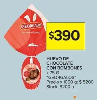 Carrefour Georgalos Hueva de Chocolate con Bombones 75g oferta