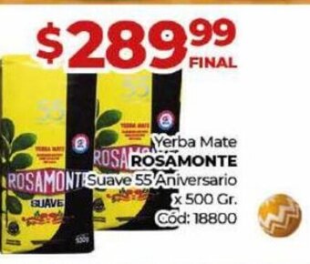 Diarco Yerba Mate Rosamonte x 500 gr, oferta