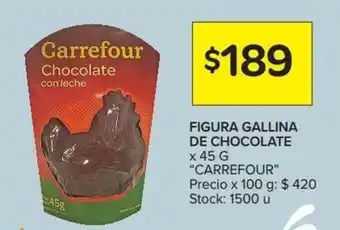 Carrefour Carrefour Figura Gallina de Chocolate 45g oferta