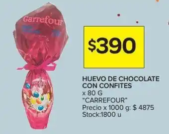 Carrefour Carrefour Huevo de Chocolate con Confites 80g oferta