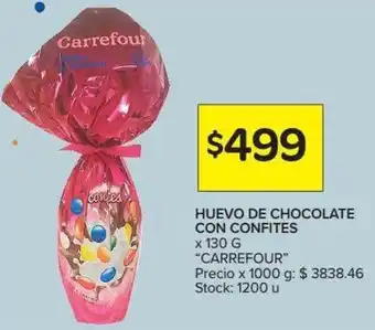 Carrefour Carrefour Huevo de Chocolate con Confites 130g oferta