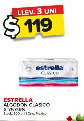Carrefour Maxi Algodón estrella x 75g oferta