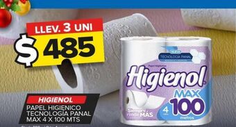 Carrefour Maxi Papel higiénico higienol 4 x 100mts oferta