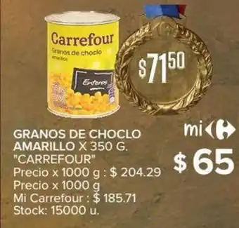 Carrefour Carrefour Granos de Choclo Amarillo 350g oferta