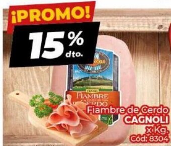 Diarco Fiambre de Cerdo Cagnoli x kg. oferta