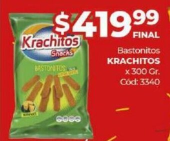 Diarco Bastonitos Krachitos x 300 gr. oferta