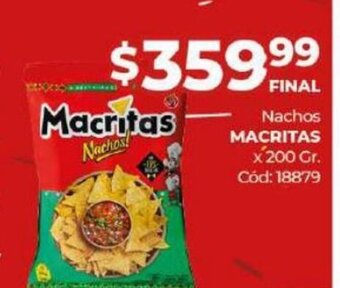 Diarco Nachos Macritas x 200 gr oferta
