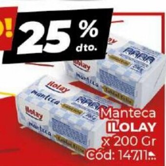 Diarco Manteca Ilolay x 200 gr. oferta