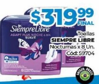 Diarco Toallas Siempre Libre Nocturnas oferta