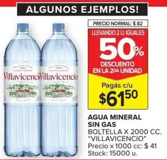 Carrefour Villavicencio Agua Mineral Sin Gas Boltella 2000cc oferta