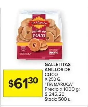 Carrefour Tía Maruca Galletitas Anillos de Coco 250g oferta