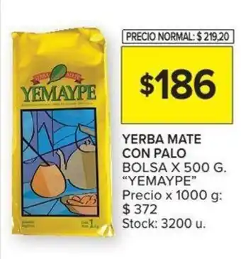 Carrefour Yemaype Yerba Mate con Palo 500g oferta