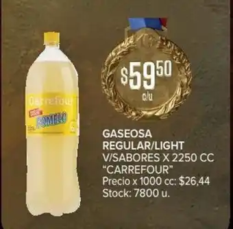 Carrefour Carrefour Gaseoso Regular/Light 2250cc oferta