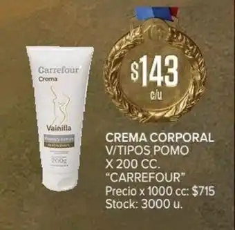 Carrefour Carrefour Crema Corporal 200cc oferta