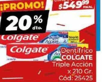 Diarco Dentifrico Colgate Triple Accion x 210 gr. oferta