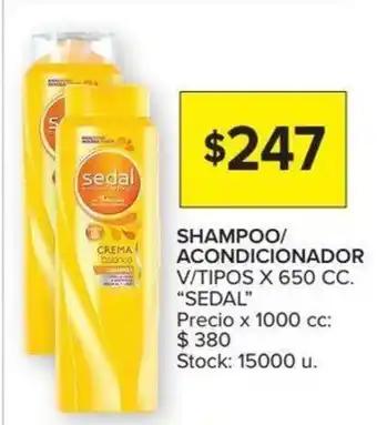 Carrefour Sedal Shampoo o Acondicionador 650cc oferta