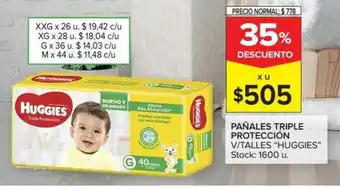 Carrefour Huggies Pañales Triple Protección oferta
