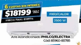 Diarco Aire Acondicionado Philco/Electra oferta