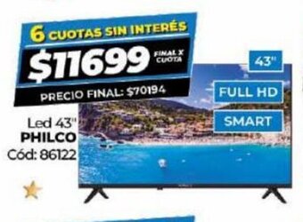 Diarco LED 43" Philco oferta