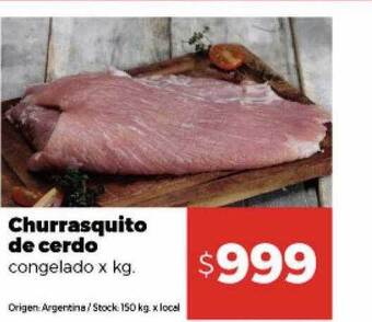 Disco Churrasquito de cerdo congelado x kg oferta