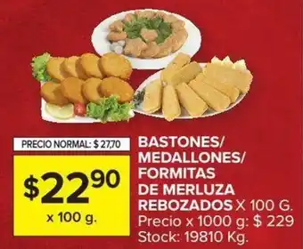 Carrefour Bastones/ Medallones/ Formitas de Merluza Rebozados 100g oferta