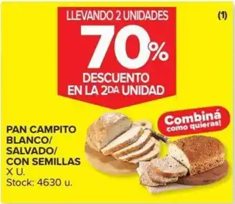 Carrefour Pan Campito Blanco/ Salvado/ Con Semillas oferta