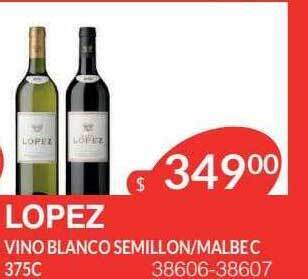Masivos Lopez vino blanco semillon-malbec oferta