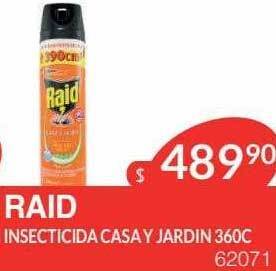 Masivos Raid insecticida casa y jardin oferta