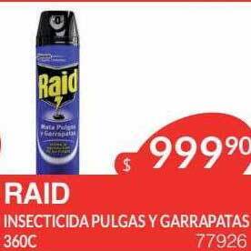 Masivos Raid insecticida pulgas y garrapatas oferta