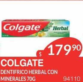 Masivos Colgate dentifrico herbal con minerales oferta
