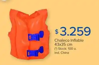 Carrefour Chaleco inflable 45x35 cm oferta