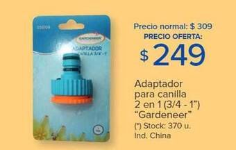 Carrefour Adaptador para canilla 2 en 1 3 4-1 oferta
