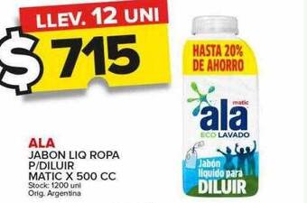 Carrefour Maxi Ala jabon liq ropa p diluir matic oferta