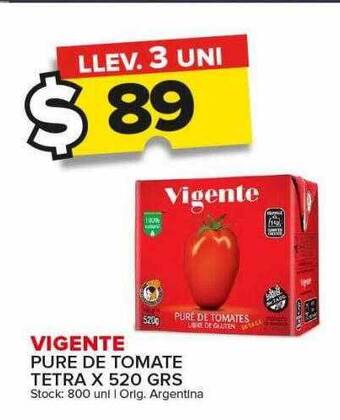 Carrefour Maxi Vigente pure de tomate tetra oferta