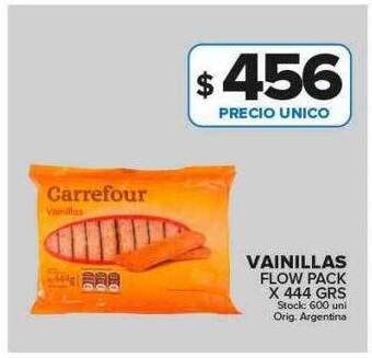 Carrefour Maxi Vainillas flow pack oferta