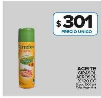 Carrefour Maxi Aceite girasol aerosol oferta