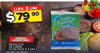 Carrefour Maxi Sierras argentinas medallon de carne oferta